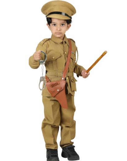 Zoom BookMyCostume Indian Police Commissioner Profession Community Helper Kids Fancy Dress Costume