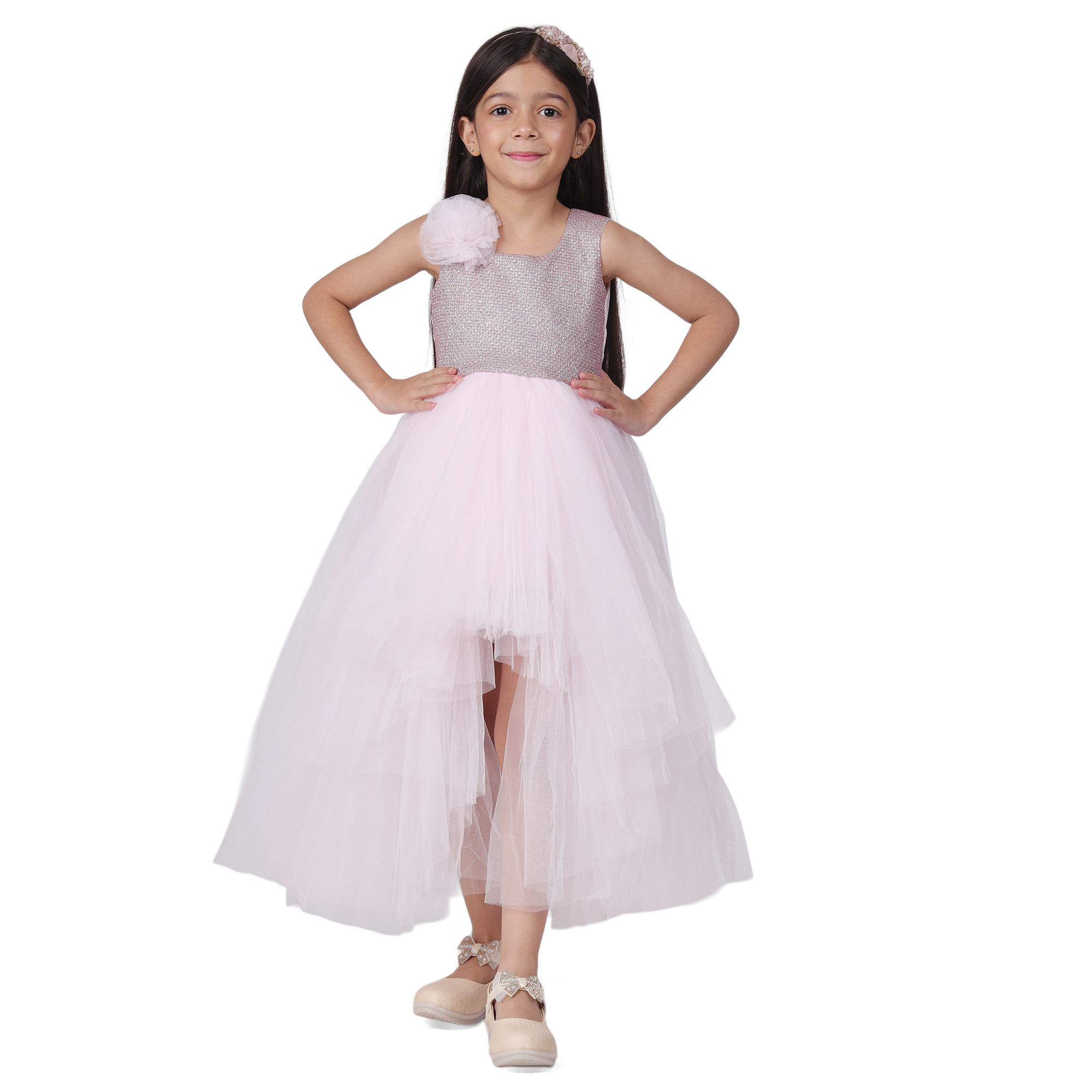 White Fairy Frill Frock for Kids