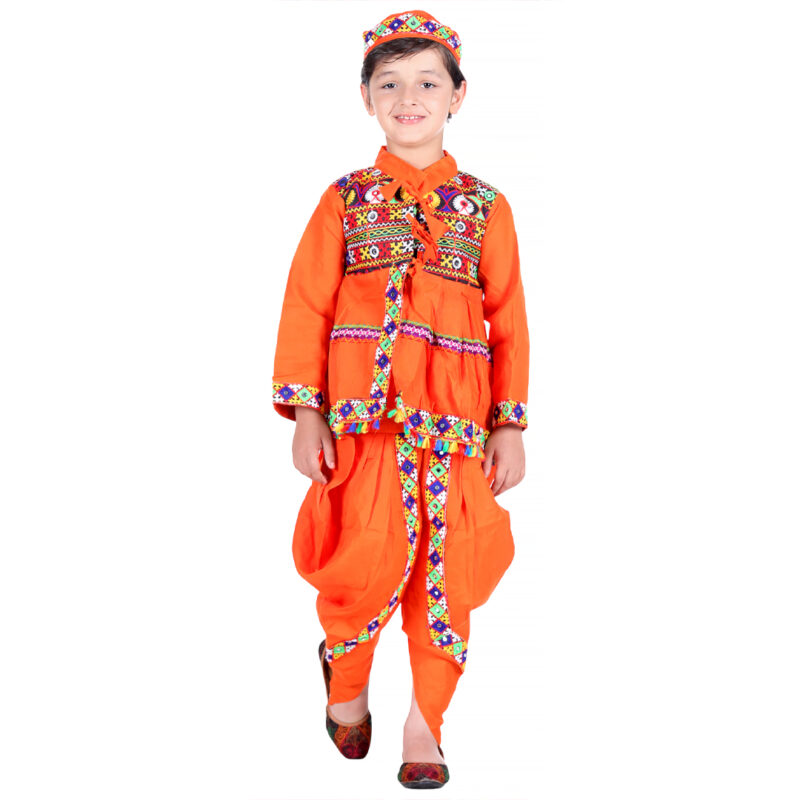 Gujarati Kedia Garba Dress – Orange