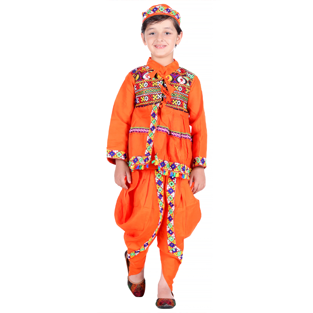 Gujarati Kedia Garba Dress – Orange