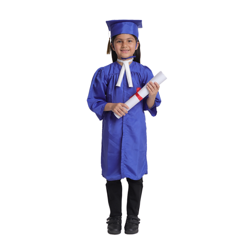 Convocation Graduation Blue Gown Costume for Kids