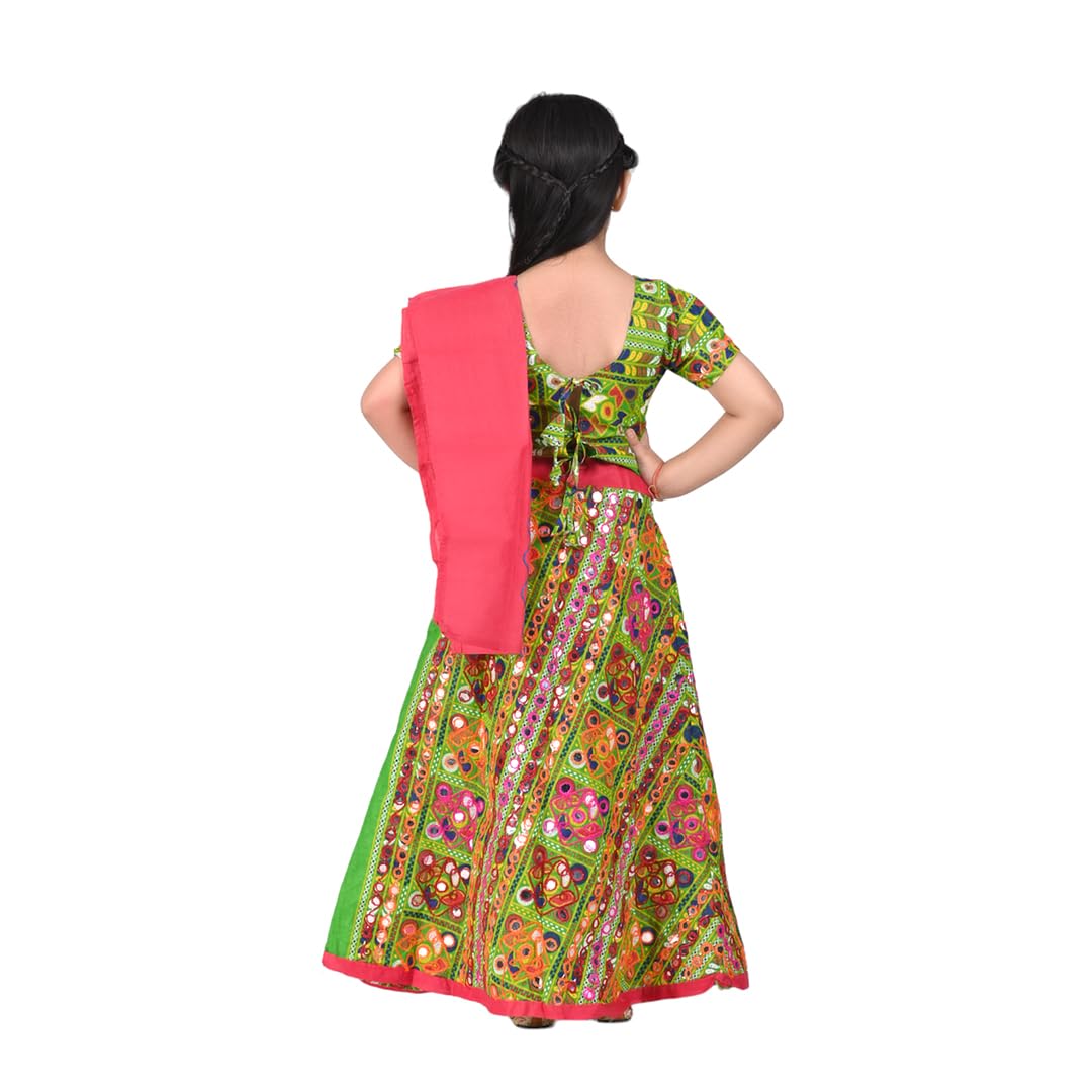 Gujarati Garba Dress for Girls – Navratri Lehenga Choli Set - Image 3