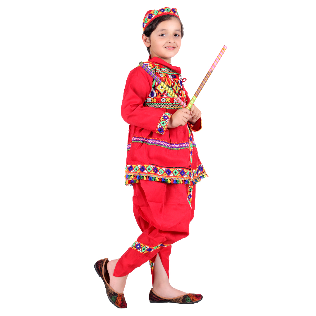 Gujarati Kedia Garba Dress – Red - Image 3