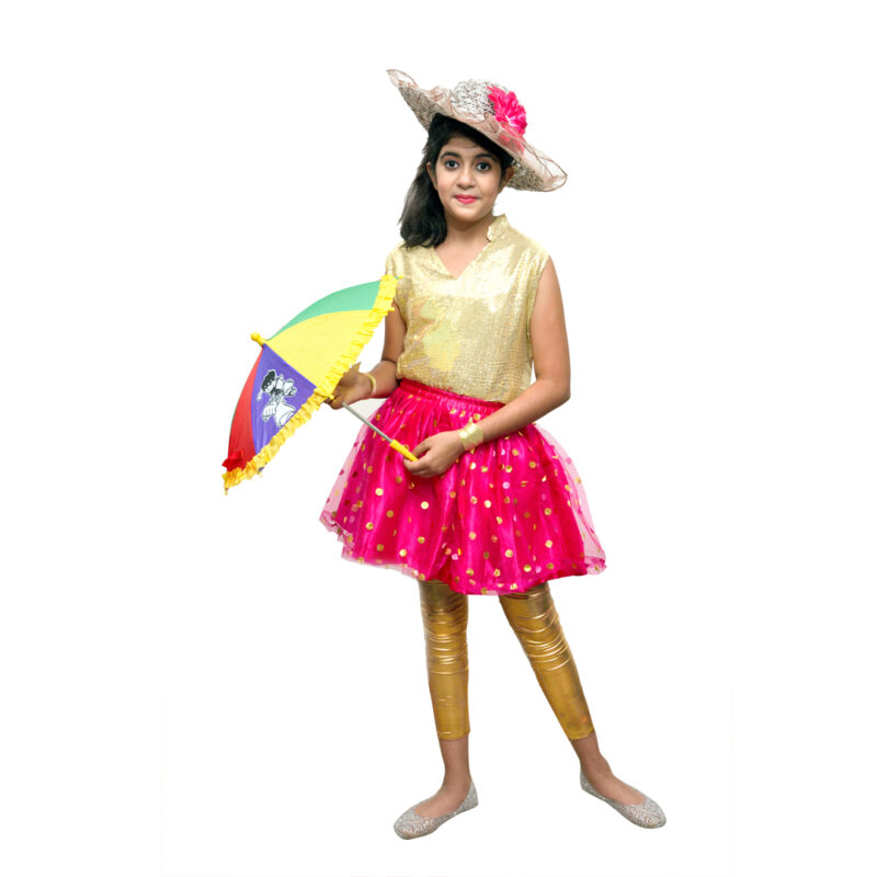 Magenta and Golden Top Skirt – Kids Fancy Dress