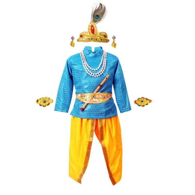 Krishna Costume Set – Blue Top & Yellow Dhoti